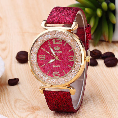 Red Crystal Wristwatch