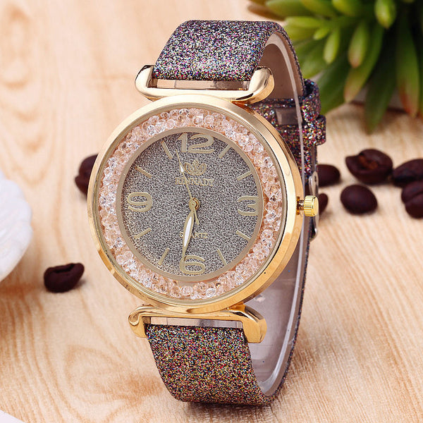 Red Crystal Wristwatch