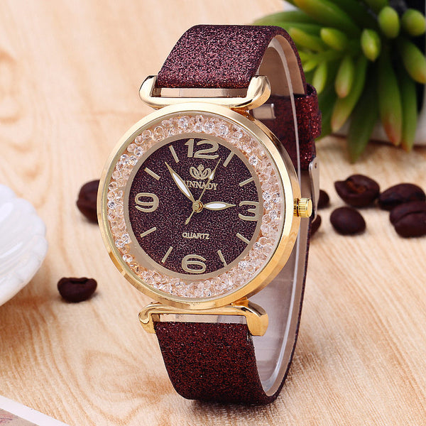 Red Crystal Wristwatch