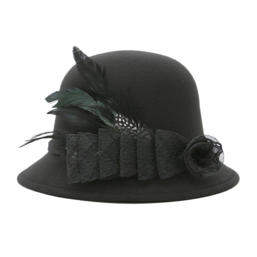 Winter Warm Feather Hat