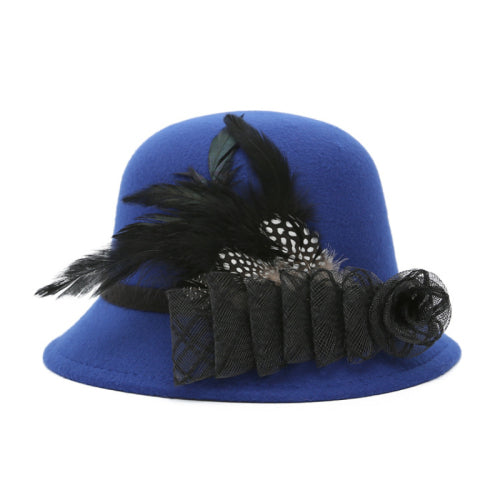 Winter Warm Feather Hat